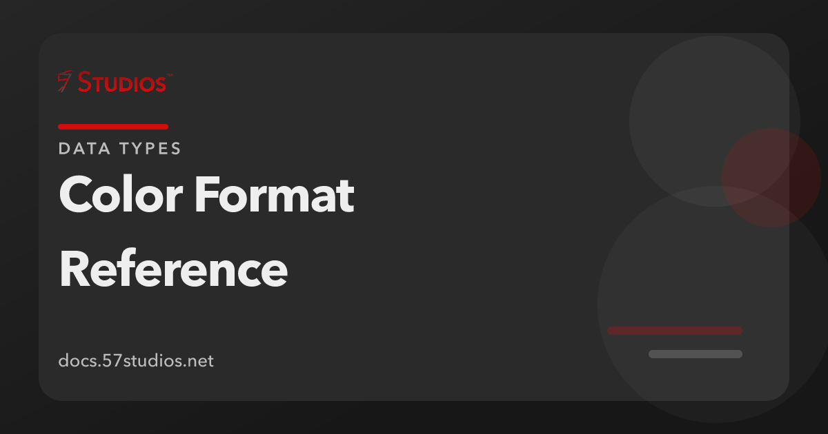 Colour palette diagram showing the three Unturned colour format representations
