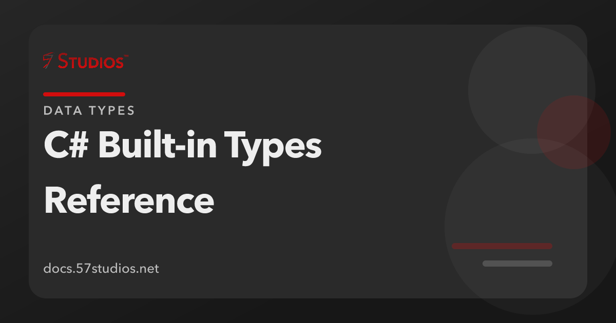 C# built-in types arranged as a type-system hierarchy diagram
