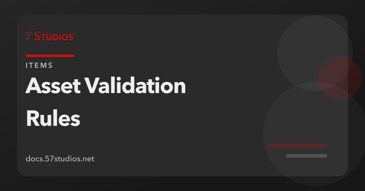 Validation results displayed in the Unturned Asset Errors menu