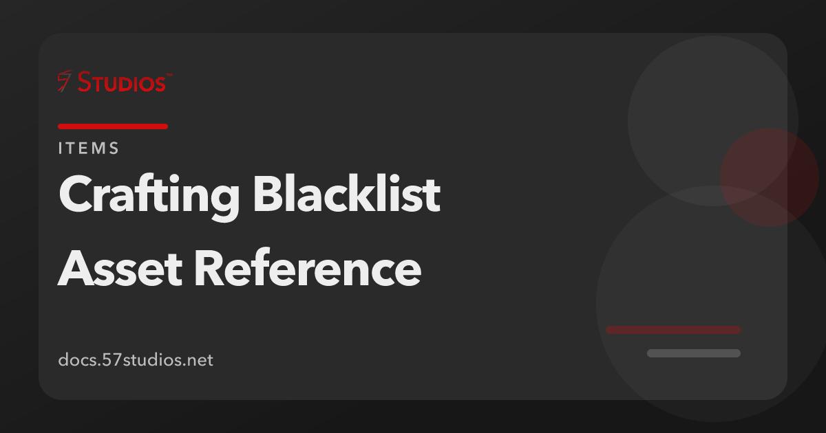 An Unturned crafting menu with three items greyed out and marked as blacklisted